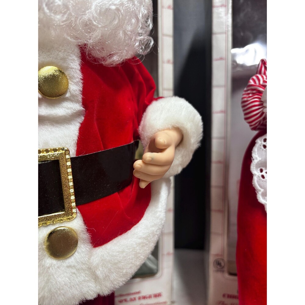 Vintage Telco Motionettes Santa and Mrs Claus Animated Lighted Figures Boxes - Picture 8 of 16